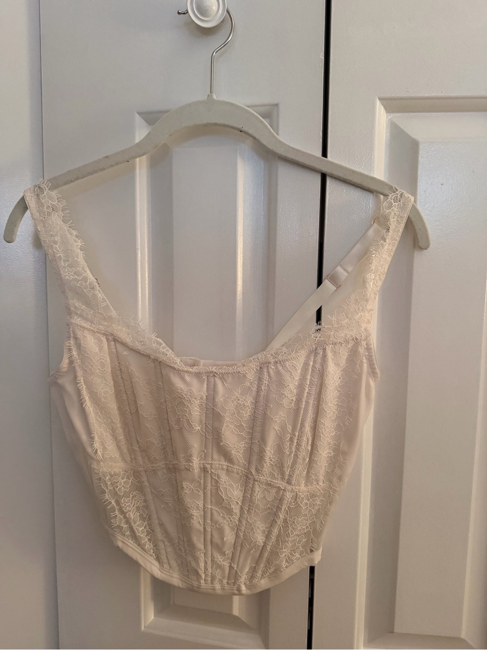 Victoria's Secret Cream Lace-Trim Camisole